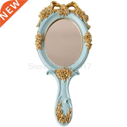 European Baroque student handle makeup mirror Lolita retro