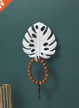 Metal Wall Hook Creatives Leaf Shaped Coat Key No-punch