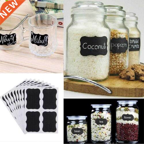 36pcs /pck x Mini Chlk Blck Mson Jr Bottle Lbels