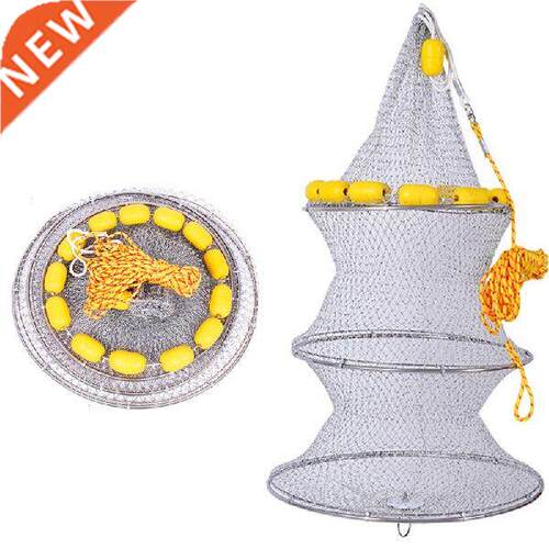 Portable Stainless Steel Fishing Net Fish Shrimp Mesh Cage