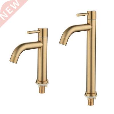 G1/2 Brush Gold Single Cold Basin Faucet SUS304 Stainless