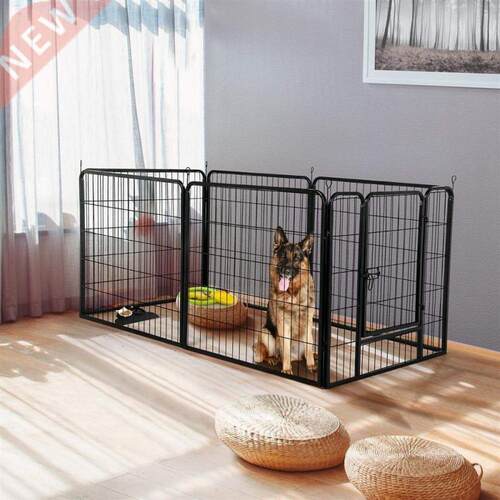 Foldable Pet Playpen Iron Fence Puppy Kennel House Exercise