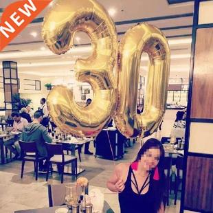 40 Inch Big Foil Birthday Balloons Air Number Balloon