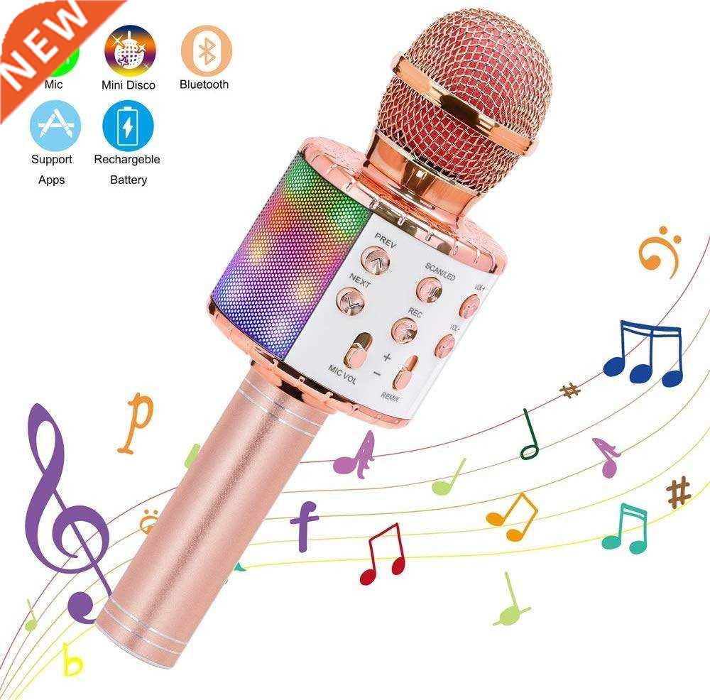 Kids Wireless Karaoke Microphone Bluetooth Handheld Portable
