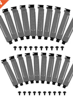 20 Pieces PCI Slot Cover Hard Steel Dust Filter Blanking Pla