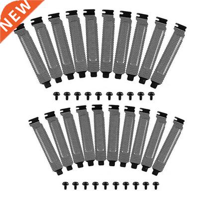 20 Pieces PCI Slot Cover Hard Steel Dust Filter Blanking Pla