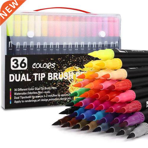 Water based marker pen 36 color soft tip watercolor pen