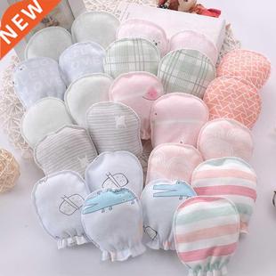 100% Cotton Baby Anti Scratching Gloves Newborn Gloves Prote