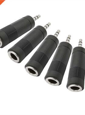 2/5Pcs 6.5mm Female to 3.5mm Male Stereo Connector Converter