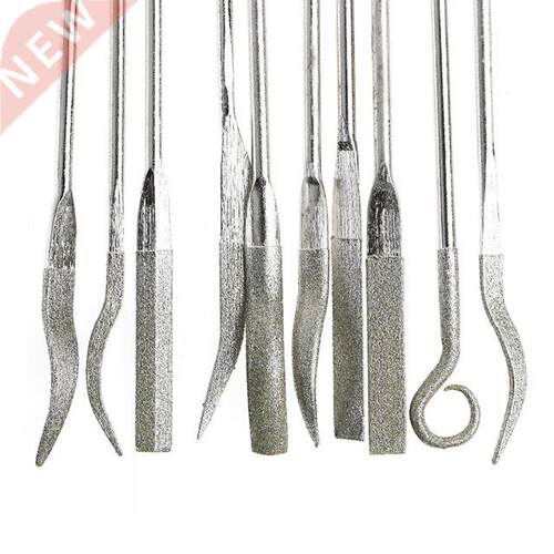 10Pcs/Set Diamond Coated Riffler Files Mechanical Watch Jewe