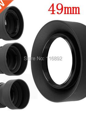 10pcs/lot 49mm 3-Stage 3 in1 Collapsible Rubber Foldable Len