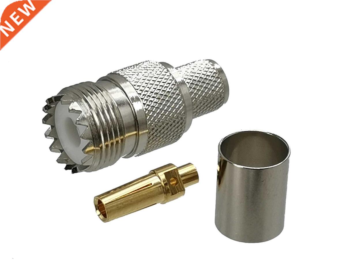 1pcs UHF SO239 Female Jack Connector Crimp RG8 LMR400 RG213