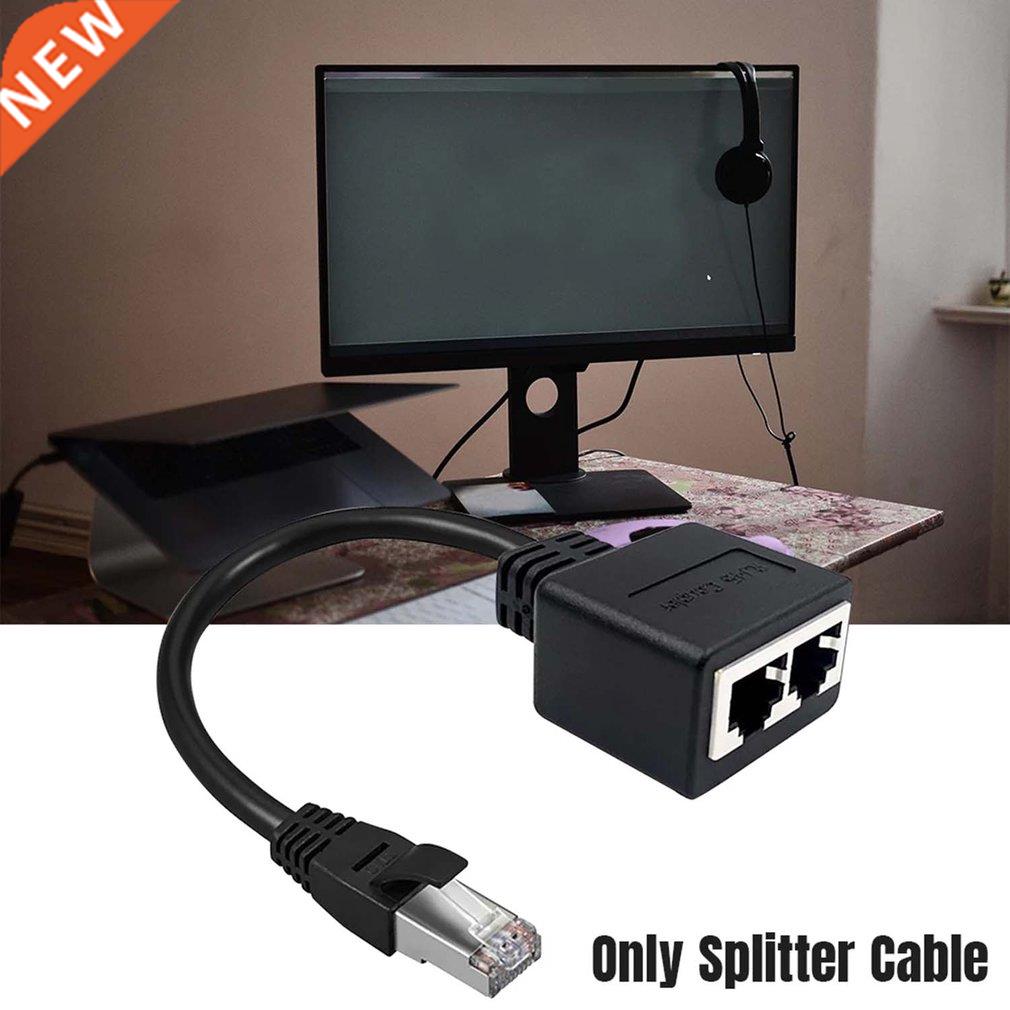 RJ45 Ethernet Cable Adapter Splitter 1Male To 2Female Port L