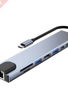 8-In-1 USB Type-C Hub To Dual HDMI-compatible Rj45 Multi USB