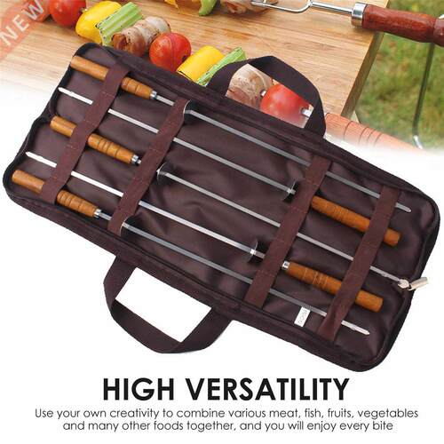 Flat Kebab Skewers Stainless Steel BBQ Skewer Outdoor