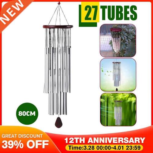 27 Tubes Wind Chimes Church Wind Bells Home Porch Balcony Ou