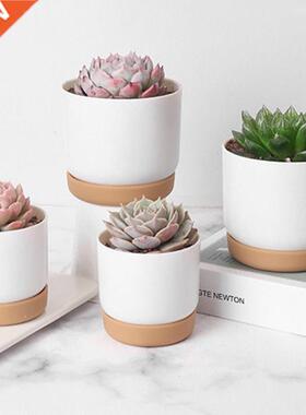 Plastic Imitation Ceramic Succulent Plant Pots Flower Pot-La