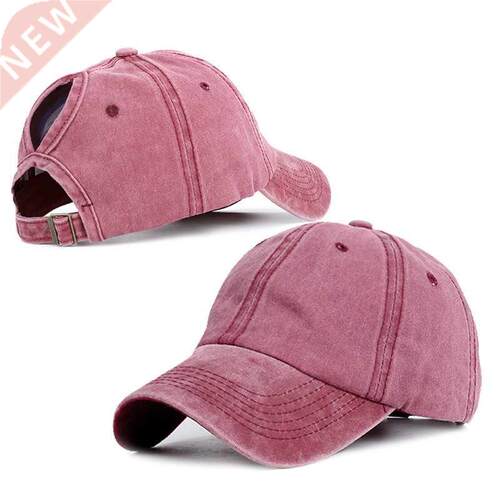 Outdoor Adjustable Cap with top hole for women washer wrinkl