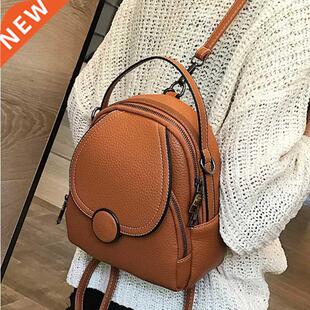 New Designer Fashion Women Leather Backpack Mini Soft Touch