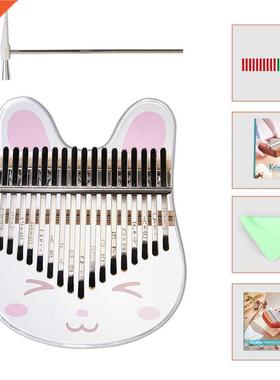 Cartoon Rit Print 17 Key Crystal Transparent Kalimba