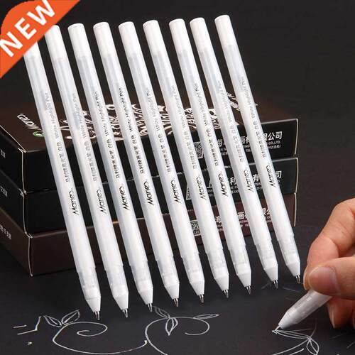 3 Pcs 0.8mm Creative White Ink Gel Pen Highlight Marker Pen