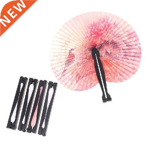 5Pcs Paper Folding Hand Fan Oriental Floral Fancy Fans