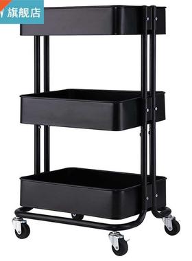 New 3-Tier Home Kitchen Storage Utility cart-Black for kitch