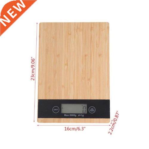 Bamboo Panel Electronic Scale Wooden Food Measurements Tools
