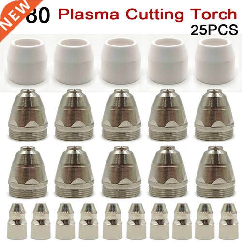 25Pcs P80 Plasma Cutter Nozzle 1.5 100Amp Consumable CNC Pla