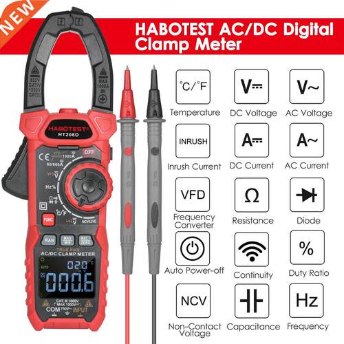 HABOTEST HT208A HT208D AC Digital Clamp Meter Multimeter
