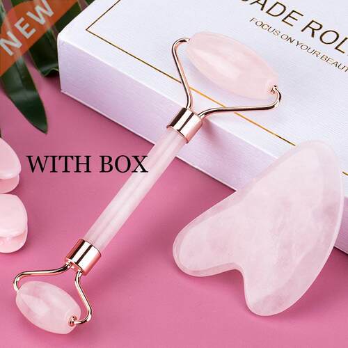 Face Massage Jade Roller Rose Quartz Natural Stone Crystal S
