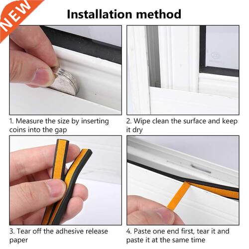 5 Meters Sound Insulation Strip Foam Sticky Self-adhesive Se