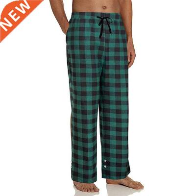 Men Plad Loose Sport Plad Pajama Pants Trousers Cargo Pant