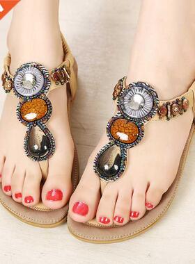 Beach sandals Bohemia flipflops sandal women大码女凉鞋沙滩鞋
