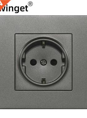 EU Power Socket,16A 250V Standard Ground With Safety Door Wh