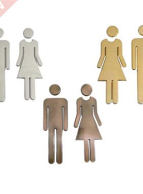 Plating Door Stickers Bathroom Men and Women Logo High-end B