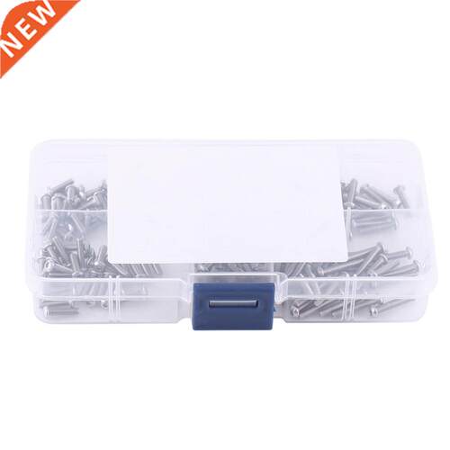 180PCS 304 M2.5 Pan Head Hex Socket Screw Assortment Kit for