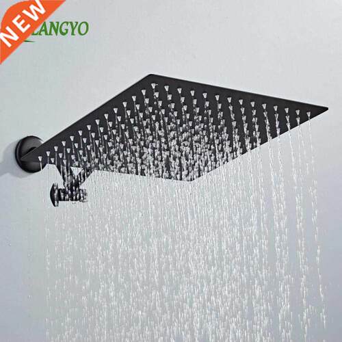 Stainless steel Black Bathroom Ultrathin 2 mm Rain Shower H