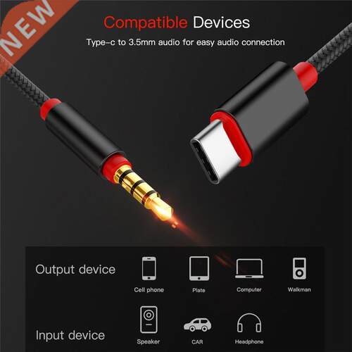 Type C To .5mm Cable Adapter USB Male Audio Jack AUX Cable