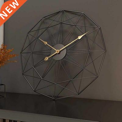 50cm Retro Nordic Type Iron Art Large Silent Hanging Wall Cl