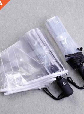 Korean transpent umbrella folding girls net umbrella fully
