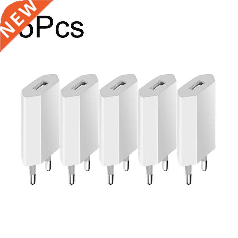 5Pcs 5V 1A USB Travel Wall Charger Adapter Charging For Appl