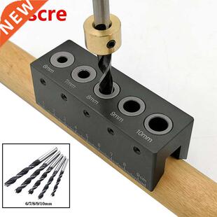 Wood Doweling Jig Straight Angle Guide Pocket Hole Jig Kit A