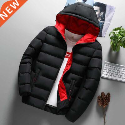 Hooded Winter Zipper Coat Outwear Jacket Hip Hop Parkas Fash