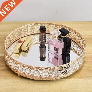 Mirrored Makeup Tray Cake Dish Display Holder athroom