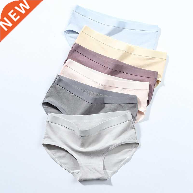 Pac Cotton Panties Underwear Set Women Soild Color Panties