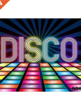 80s 90s Disco Party Backdrop Photophone Shinny Colorful Musi