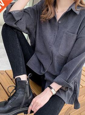 Shrt women's autumn wnter 2020 new Korean verson loose d