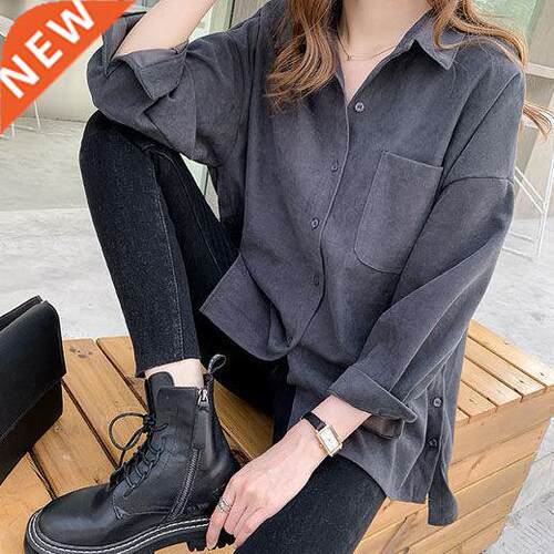 Shrt women's autumn wnter 2020 new Korean verson loose d