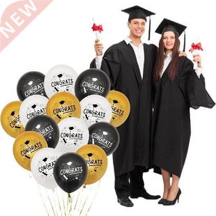 12-Inch Graduation Balloons Latex Graduation Balloons Black